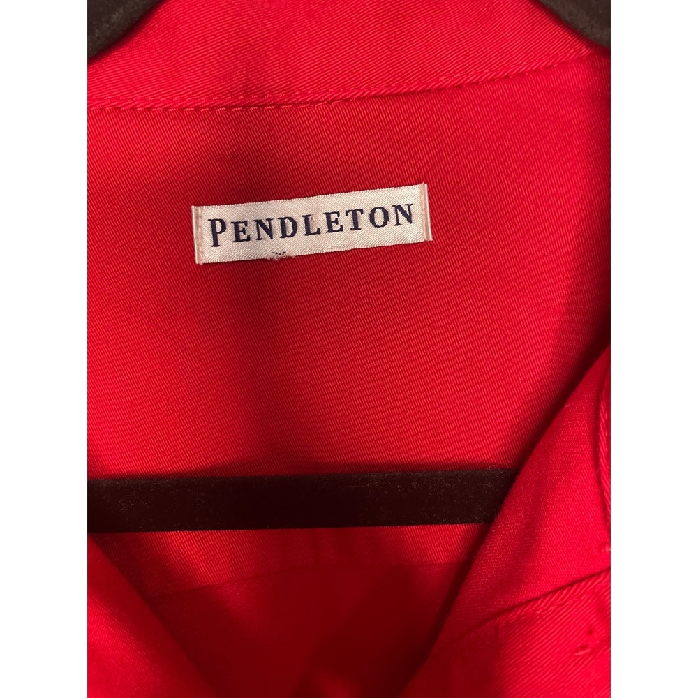 Pendleton Jacket Womens Red Excellent Button Front Cotton - Picture 8 of 12